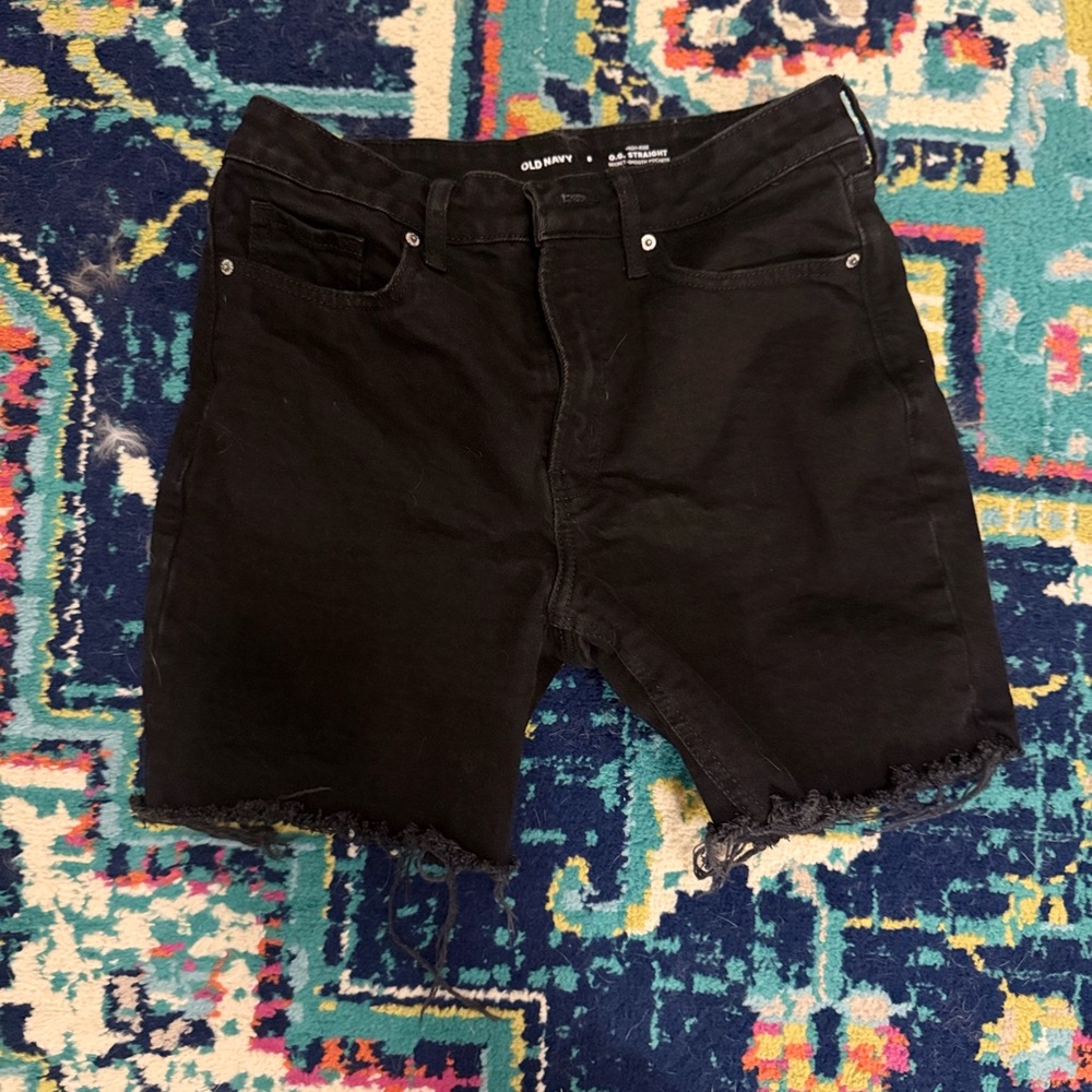 Old Navy OG Straight Black High-Rise O.G. Straight Jeans - size 8